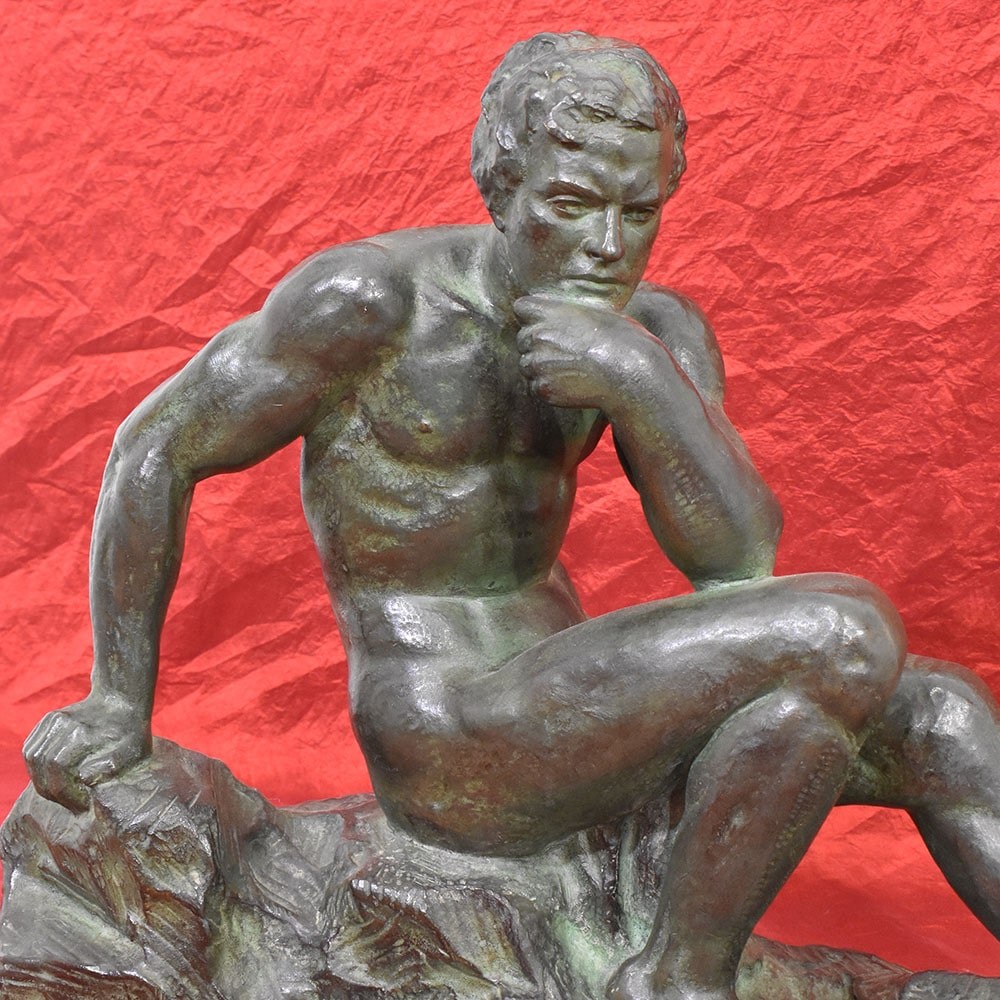 STB79 1 art deco sculpture nude man bronze statue.jpg